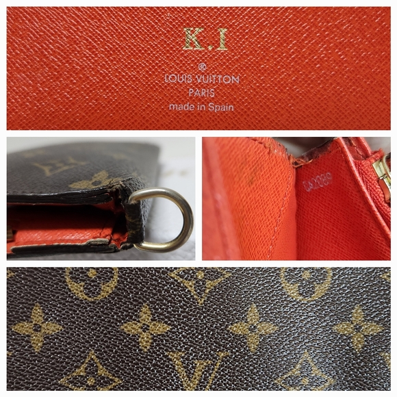 LOUIS VUITTON Rouge Monogram Coated Canvas Wallet/Wristlet/Bag - Picture 11 of 15